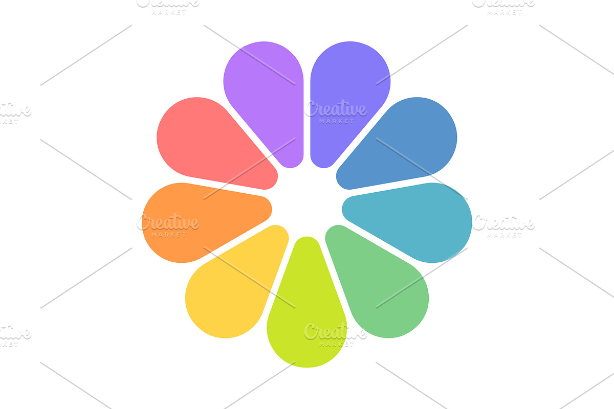 Flower petal circle diagram, an Object Graphic by Elena Pimukova (Photo 6 of 9)