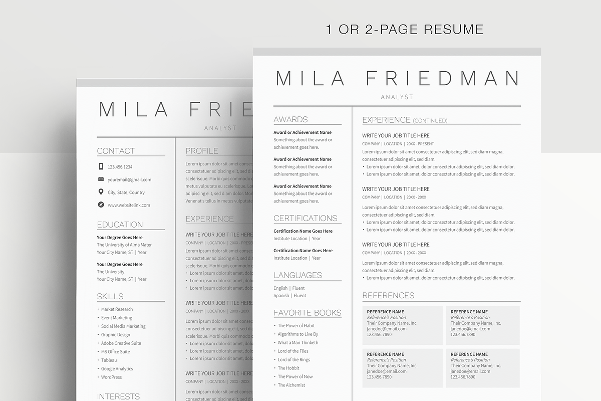 Google Docs Resume Template, a Resume Template by MioDocs