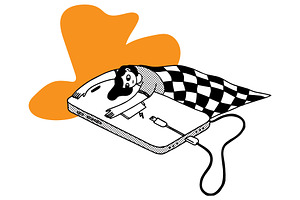 Phone Addiction Illustration