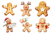 Cute Christmas Gingerbread Man Clipa, an Illustration by Daily.Designs (Thumbnail 3 of 5)