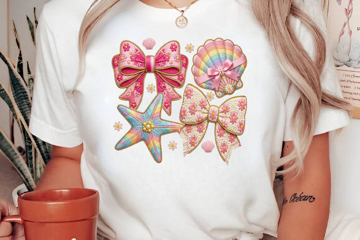 Seashell Summer Patchwork Shirt, an Illustration by CreationArt (Photo 5 of 5)