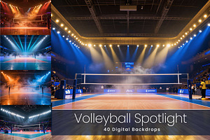 Volleyball Spotlight Backdrops