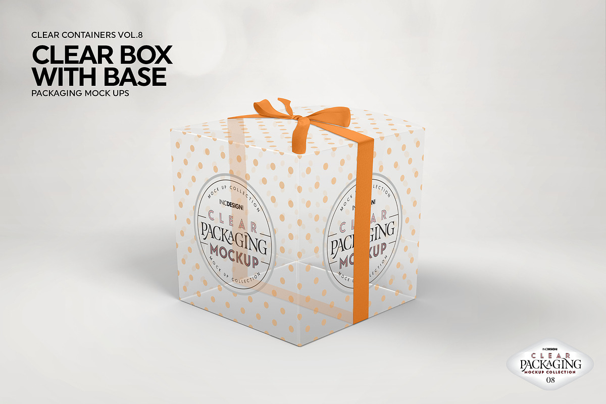 Clear Cupcake Box Packaging Mockup, a Cups & Container Mockup by INCDesign (Photo 5 of 8)