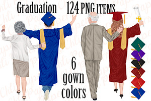 Graduation Clipart,Graduation gowns