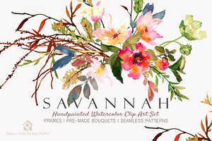 Savannah - Watercolor Floral Set