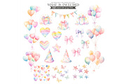 Pastel Unicorn Watercolor Clipart, an Illustration by CharmClipart (Thumbnail 9 of 10)