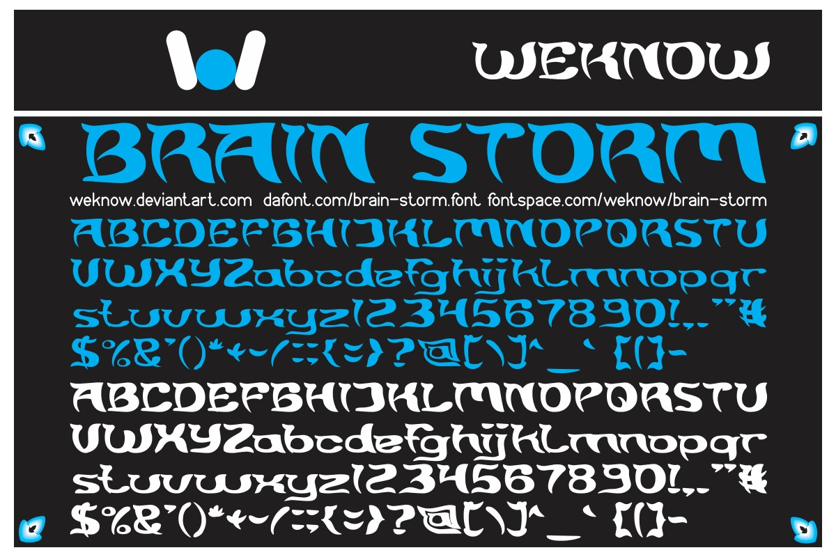 Brain Storm Font by Weknow  Creative Market