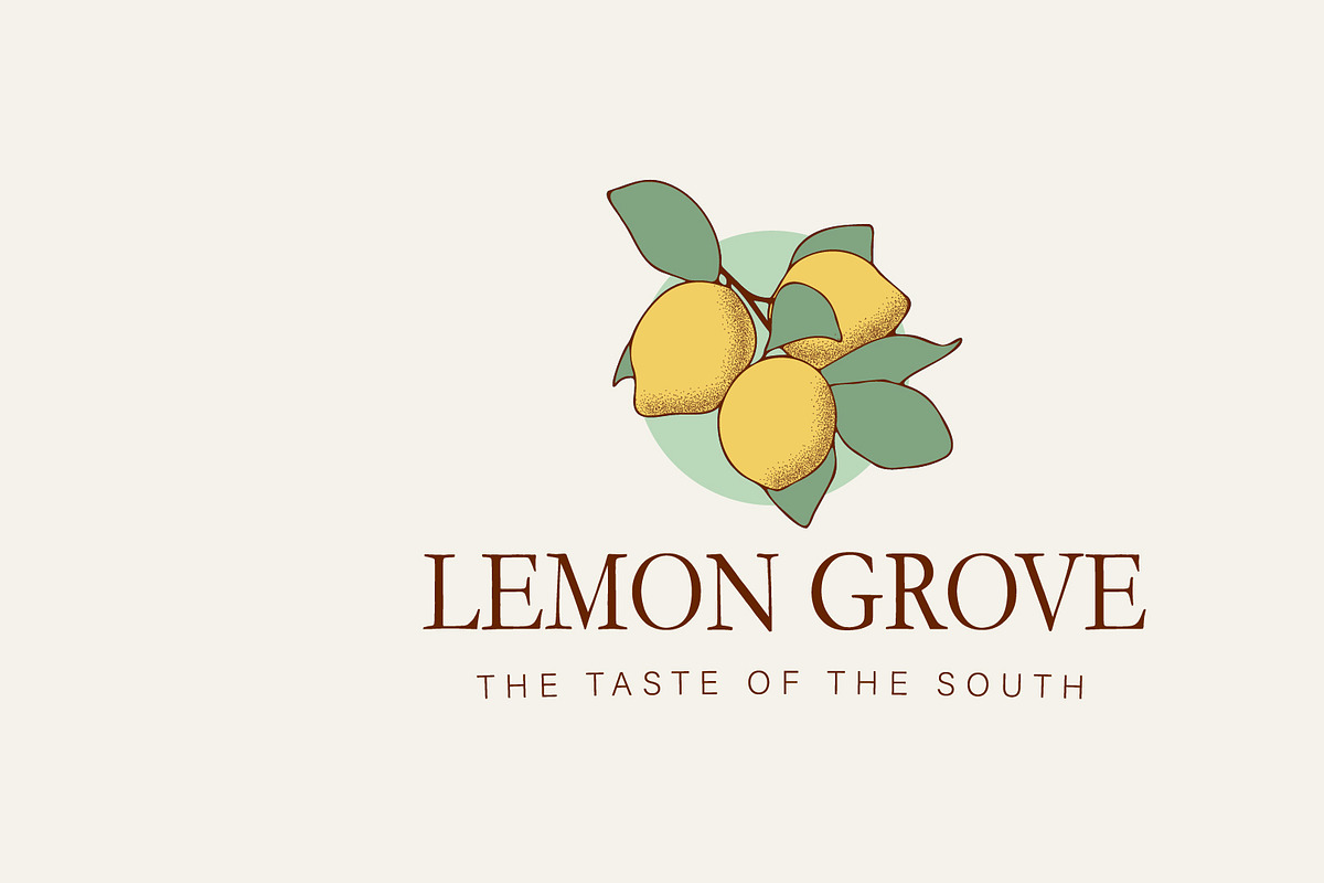 Lemon Grove Logo Template for Canva, a Branding & Logo Template by CactusGroveBranding (Photo 2 of 7)