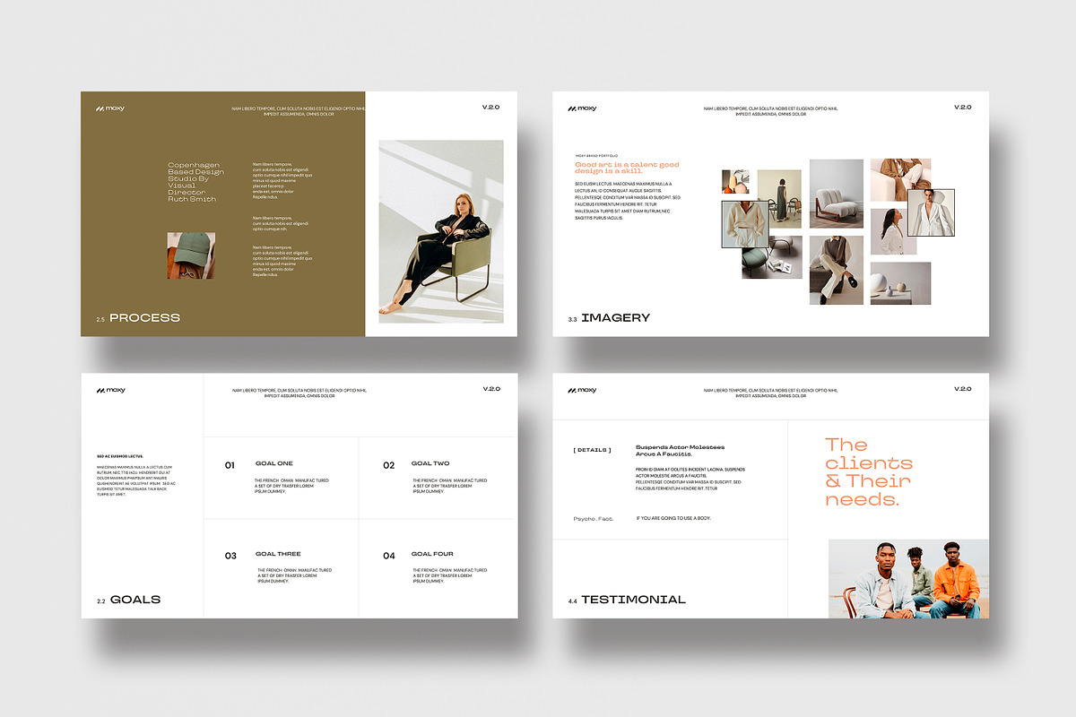 MOXY | Brand Portfolio Template, a Presentation Template by creathrivestudio (Photo 7 of 10)