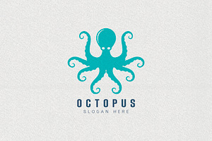 Octopus isolated logo template