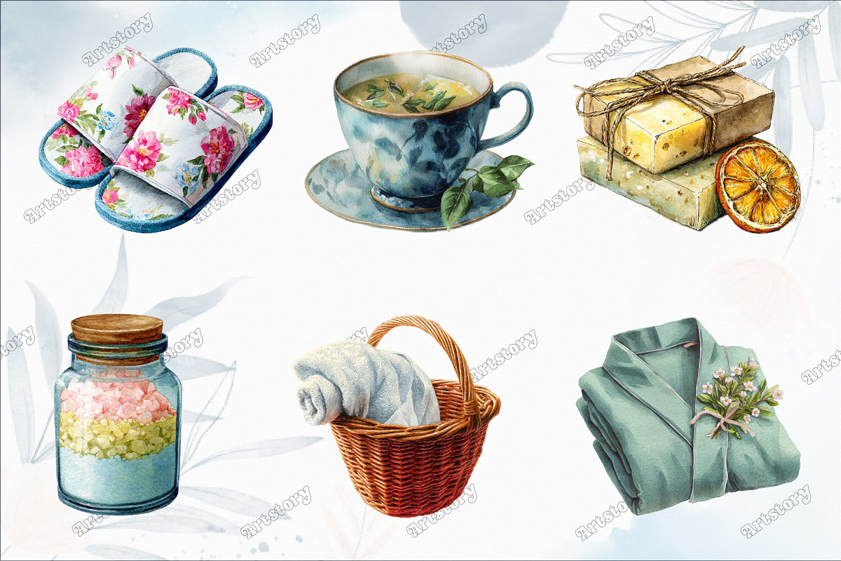 Watercolor Spa Clipart, a Graphic by designcity5 (Photo 2 of 5)
