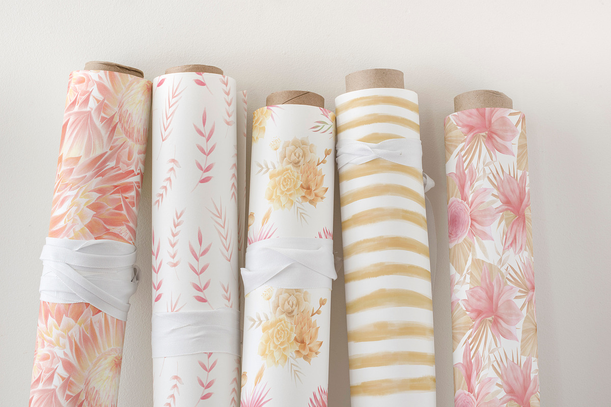 Boho watercolor seamless pattern, a Pattern Graphic by mila_leev (Photo 4 of 10)