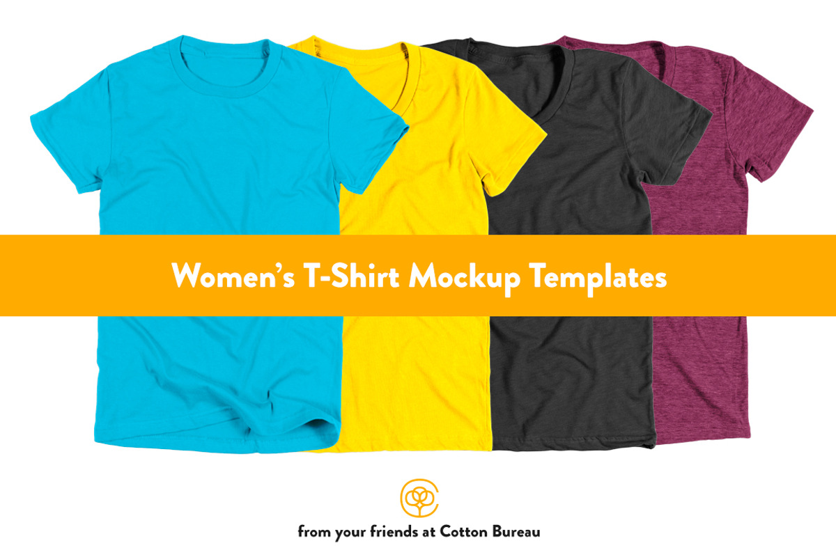 Women's T-Shirt Mockups (AA), a Templates & Theme by Cotton Bureau