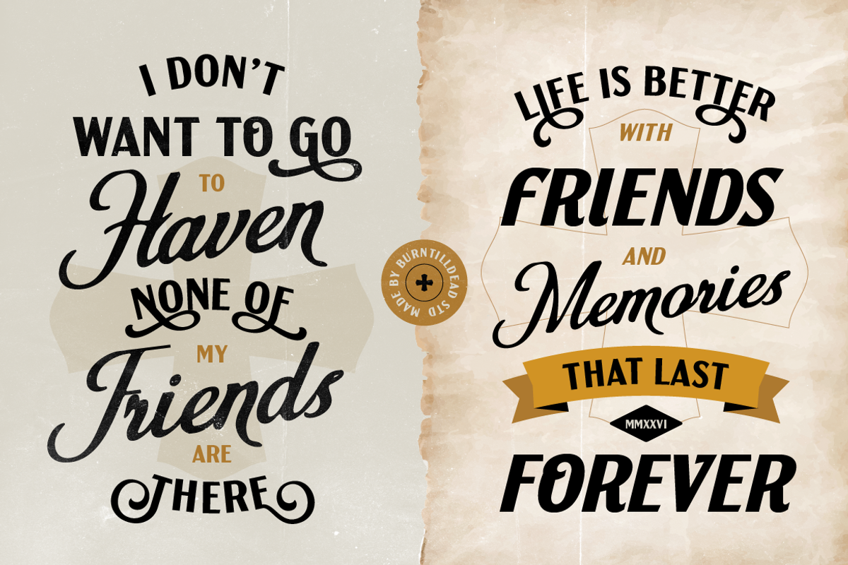 Brunson - Vintage Sans Serif, a Sans Serif Font by Burntilldead (Photo 6 of 12)