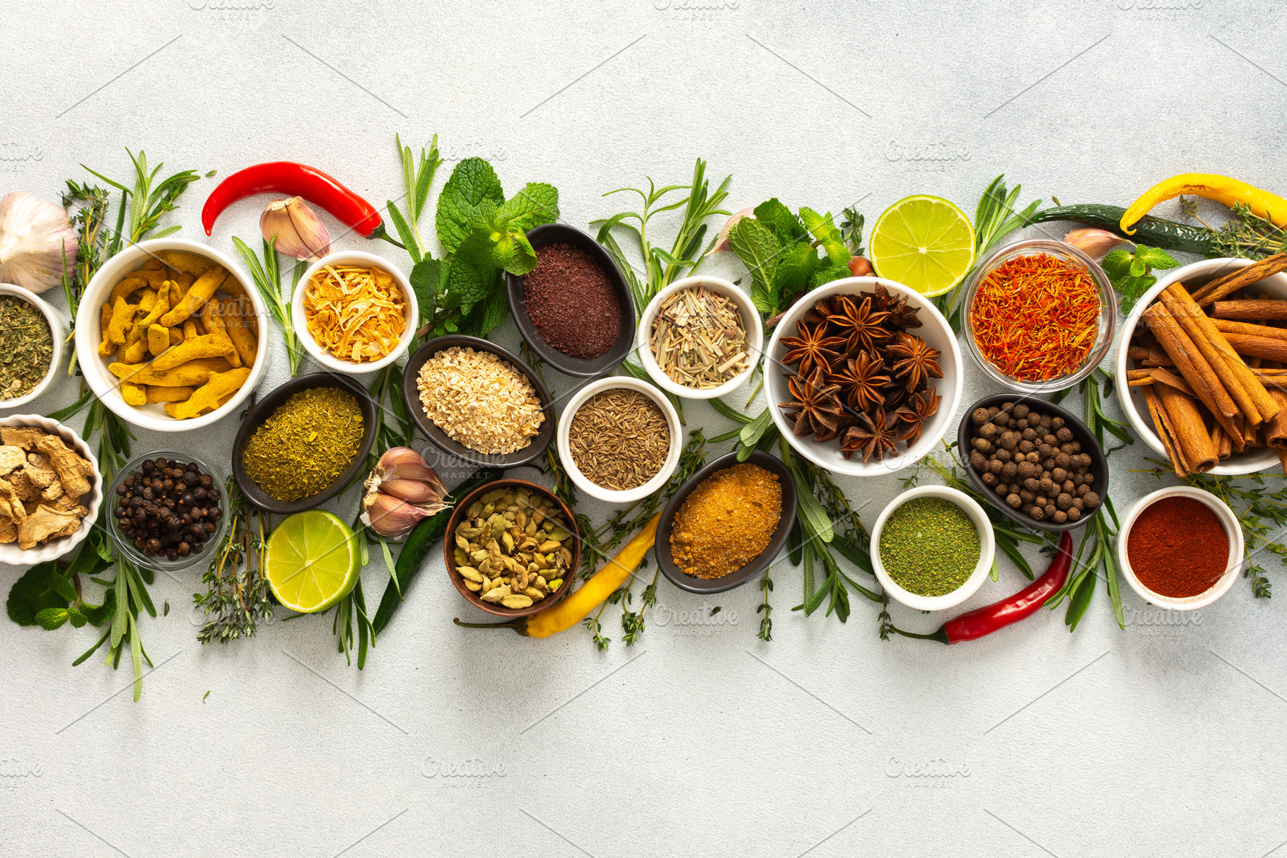 A collection of various spices, a Food & Drink Photo by Pundateam