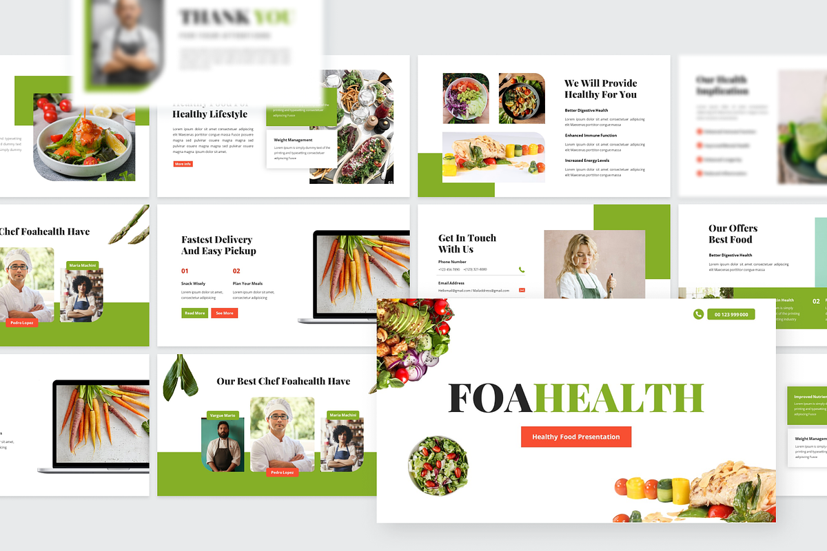 Foahealt - Healthy Food Power Point, a Presentation Template by SquidPixey (Photo 4 of 6)