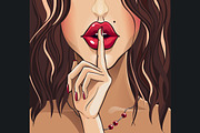 girl lips, an Illustration by YuliaBiser (Thumbnail 3 of 3)