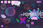 Retrofuturistic 3D trendy collection, an Object Illustration by SergeyBitos (Thumbnail 4 of 8)