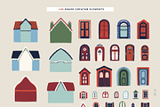Christmas holiday houses & clipart, a Seasonal Illustration by Olia (Thumbnail 10 of 13)