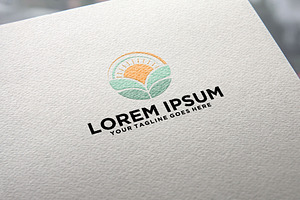 Sun and Leaf logo idea, a Branding & Logo Template by REDVY CREATIVE