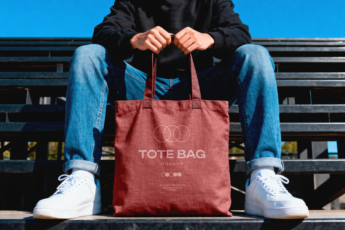 Canvas Tote Bag Mockup, a Product Mockup by Design Squad (Photo 4 of 4)