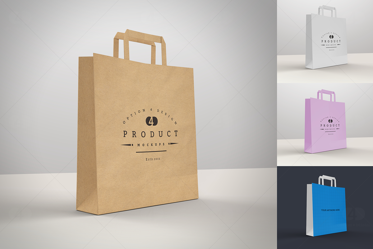 Carrier Bag Product Mockup #01, a Product Mockup by Option 4 Design (Photo 5 of 5)