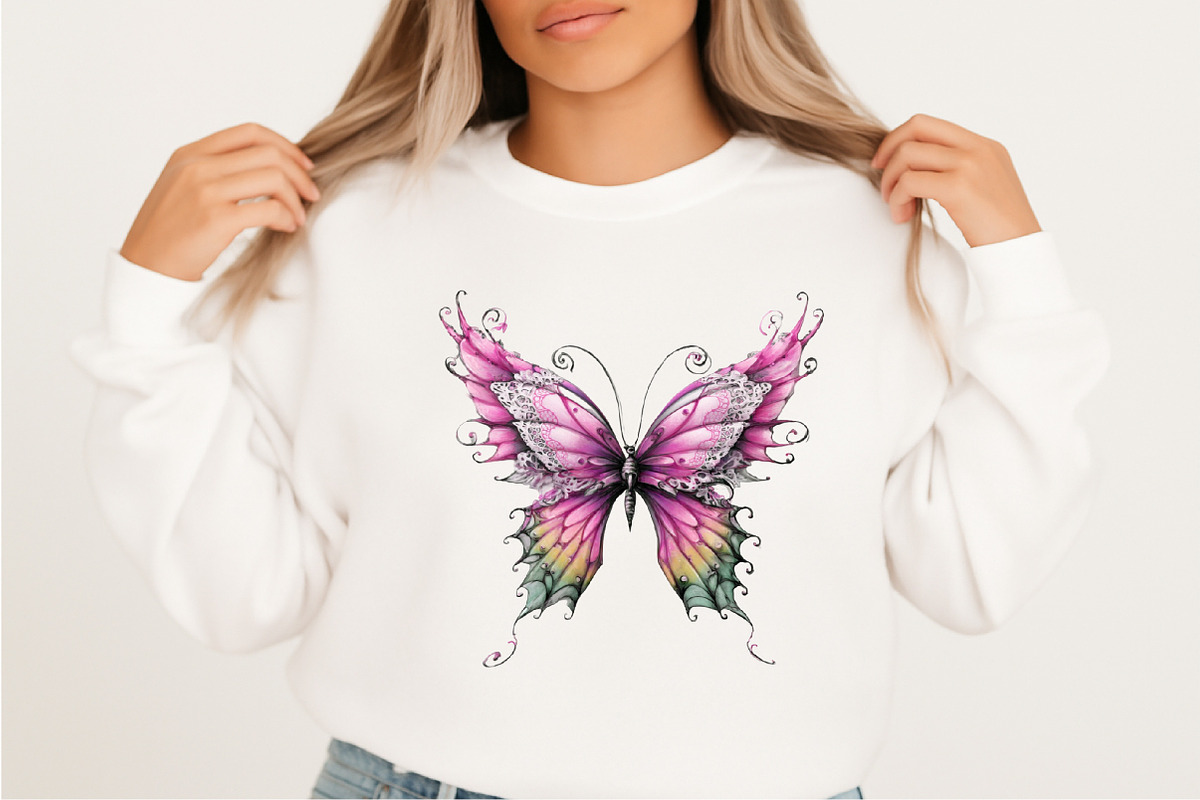 Whimsical Spring Butterfly Clipart B, an Illustration by SVGArt (Photo 7 of 9)