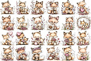 Whimsical Mother's Day Fox Clipart, an Illustration by DreamPrint404 (Thumbnail 3 of 6)
