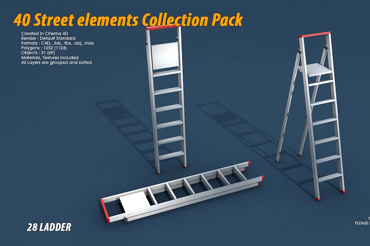 40 Street elements Collection Pack, an Architecture 3D Model by multimedia4ds (Photo 56 of 70)