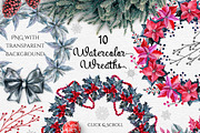 Watercolor Red & Black Christmas Set, an Illustration by Fluffy Unicorn (Thumbnail 3 of 6)