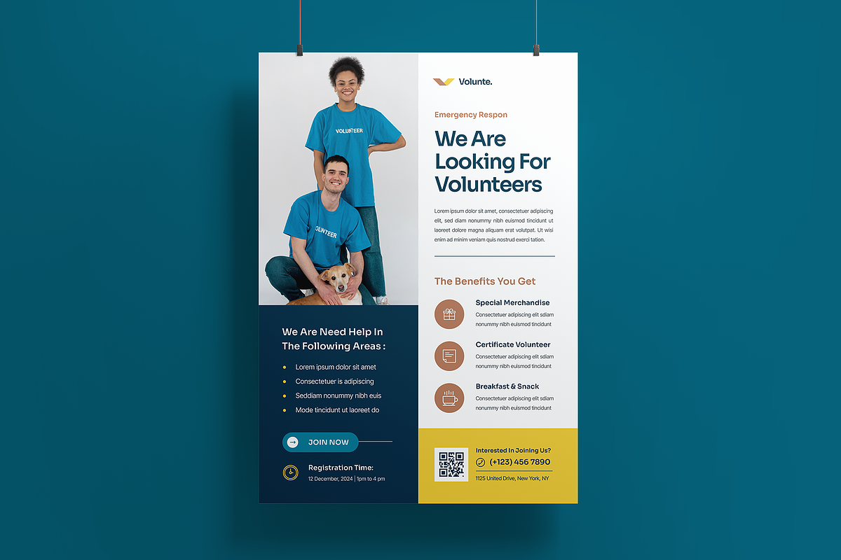 Volunteer Flyer Template, a Flyer Template by YossyOneStd (Photo 2 of 2)