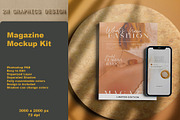 Magazine Mockup Kit, a Print Template by 2M GRAPHICS DESIGN (Thumbnail 1 of 19)