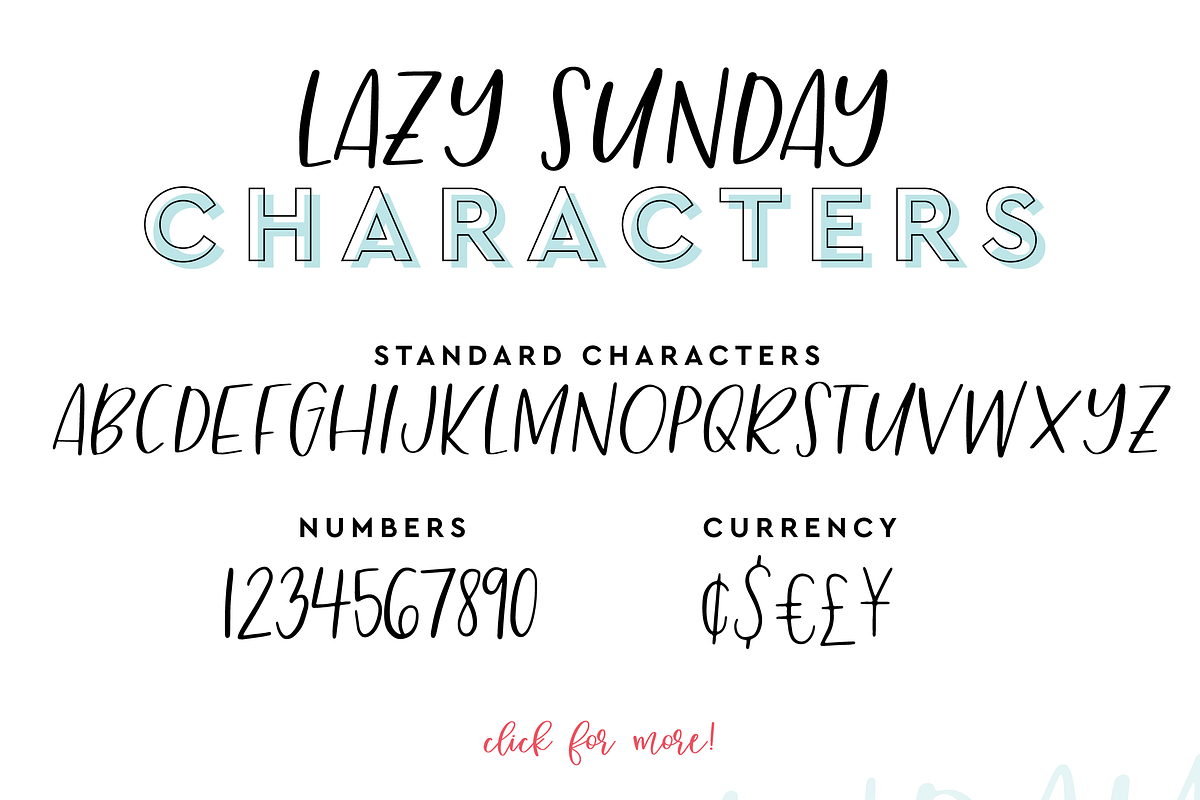 Lazy Sunday Font preview 2