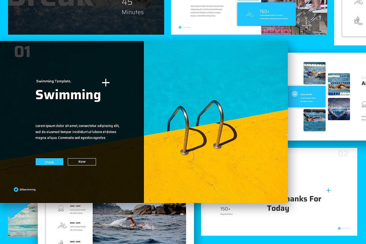 Swimming Powerpoint Presentation, a Presentation Template by Giant Design