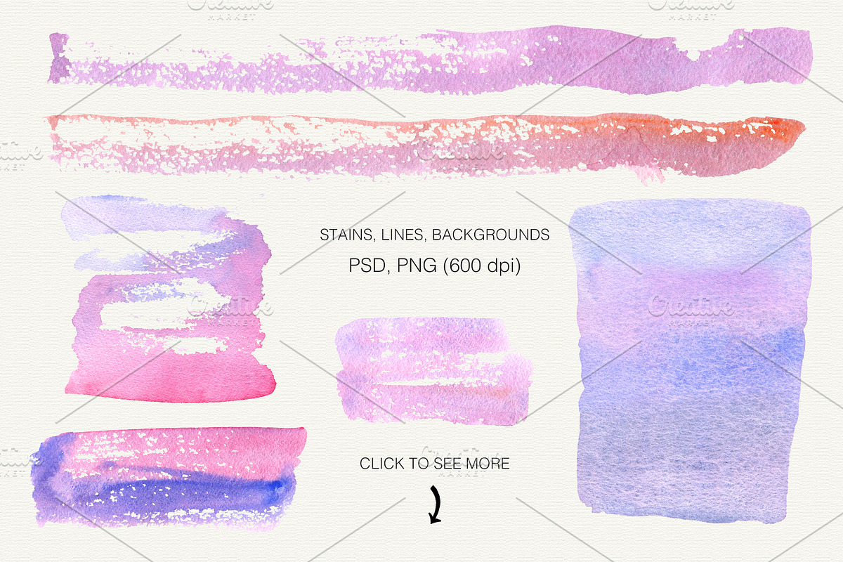 Watercolor Abstract Collection, a Decorative Illustration by Olga Alexeenko (Photo 4 of 8)