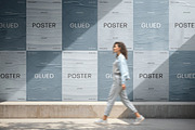 A4 Glued Posters Wall Mockup, an Advertising Mockup by Design Squad (Thumbnail 1 of 4)