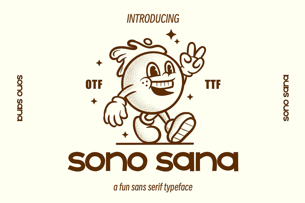 Sono Sana Font - Fun Sans Serif Font, a Sans Serif Font by ariodsgn (Photo 1 of 8)