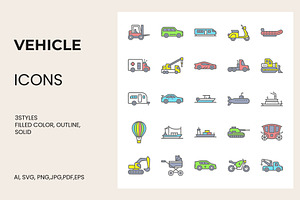 Vehicle Icons, a Duotone Icon by Jaruka
