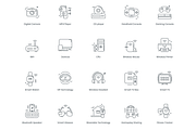 88 Smart Technology Line Icons, an Outline Icon by Flat Icons (Thumbnail 4 of 6)