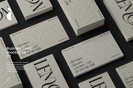LEMON - Business Card Mockup 2.0, a Books & Magazine Mockup by Catkie - Digital Art