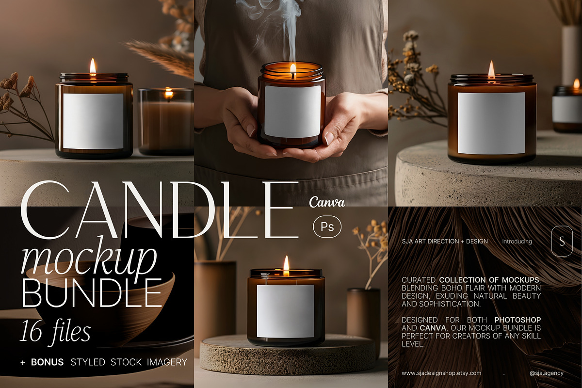 Candle Mockup Bundle • mca-03, a Packaging Mockup by Sjá Agency (Photo 11 of 11)