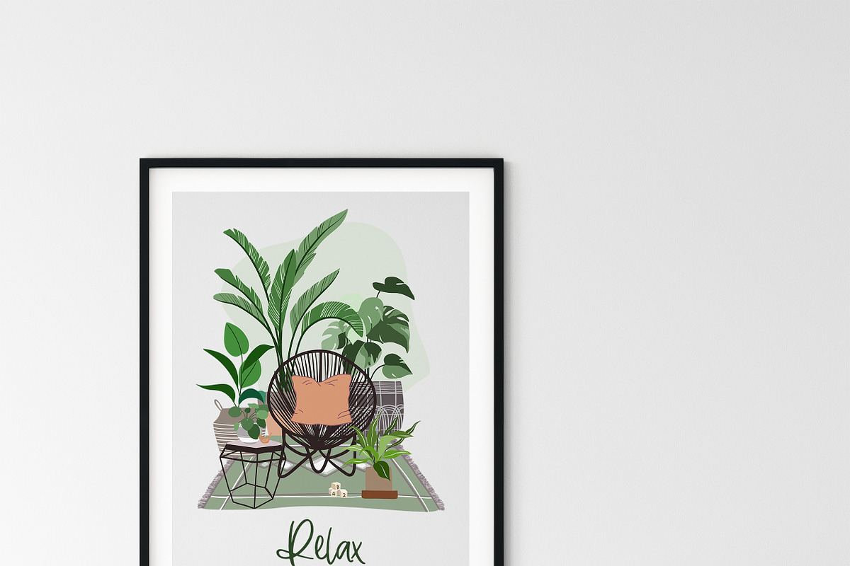 Indoor Plants, Vector Collection 2, an Object Graphic by JSolomatina (Photo 5 of 6)