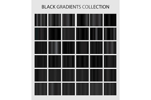 Black Color Gradients Collection.