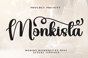 Monkista | Script Font, a Handwritten Font by Scratchones (Thumbnail 1 of 9)