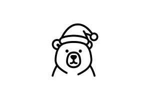 Bear Christmas Logo Design, a Branding & Logo Template by Vectorium Studio