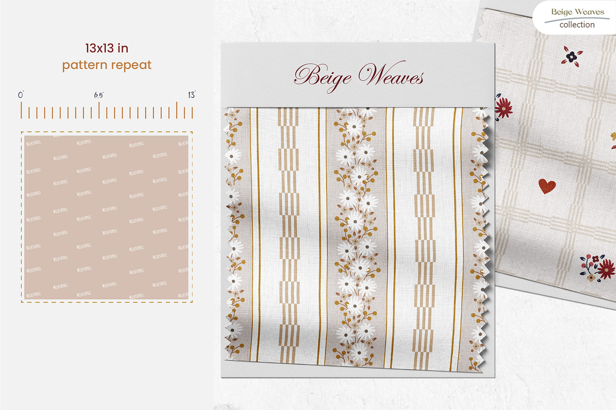 Beige Weaves - Seamless Patterns, a Pattern Graphic by InaCorart (Photo 5 of 6)