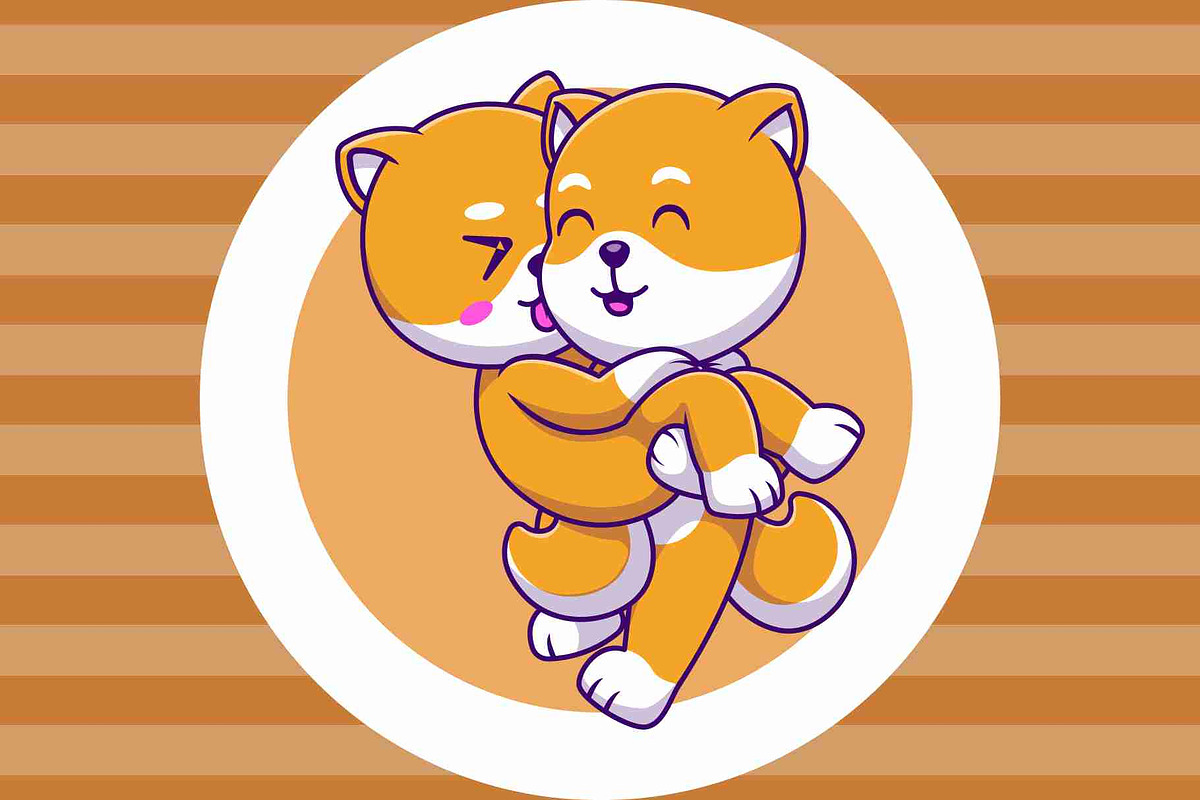 Cute Romantic Shiba Inu Couple, an Animal Illustration by Artstorystudio (Photo 3 of 3)