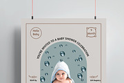 Baby Shower Invitations Template, a Stationery Template by MightyDesign (Thumbnail 2 of 8)