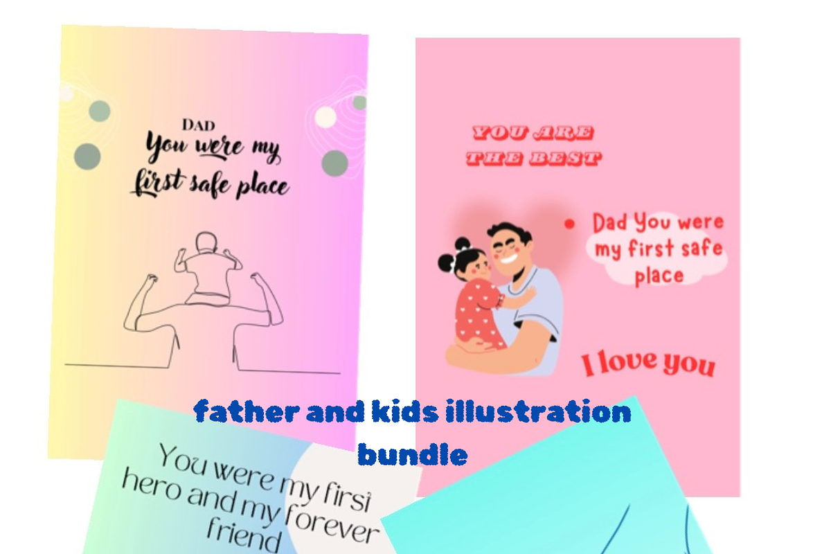 Dad and kids illustration, a Person Illustration by HeavensStar (Photo 1 of 3)