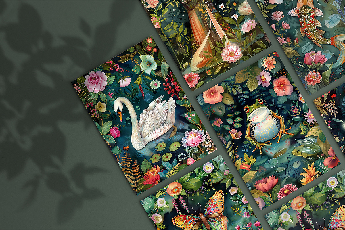 The Chinese Garden Postcard Set, a Decorative Illustration by The Dutch Lady Designs (Photo 6 of 6)